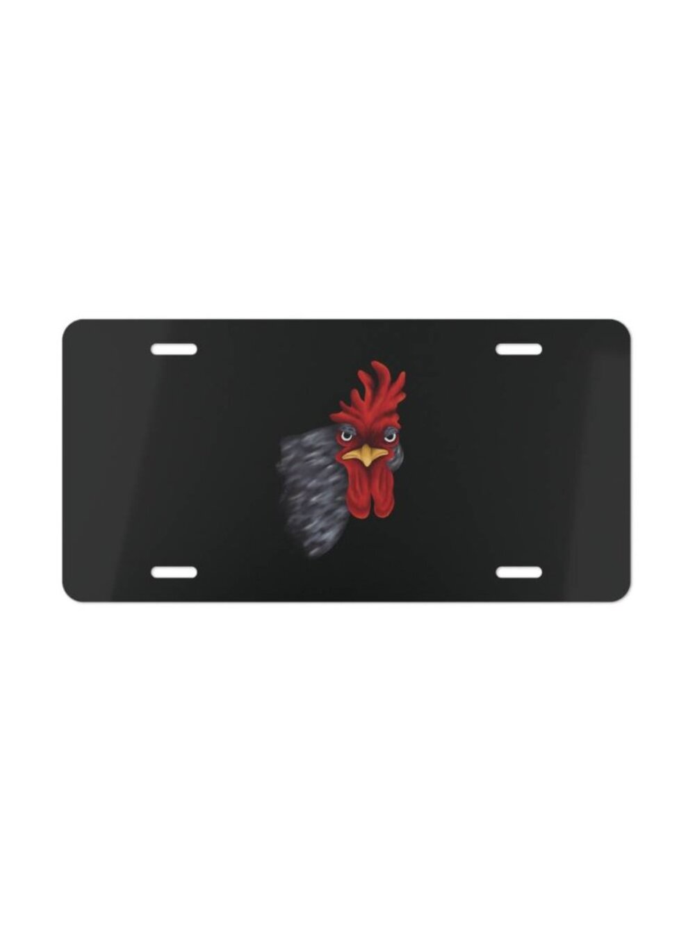 Angry Chicken Vanity Plate | Funny Chicken Car Tag Humorous License Plate Decor